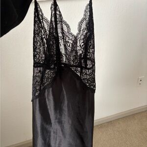 Elegant Black Lace Slip